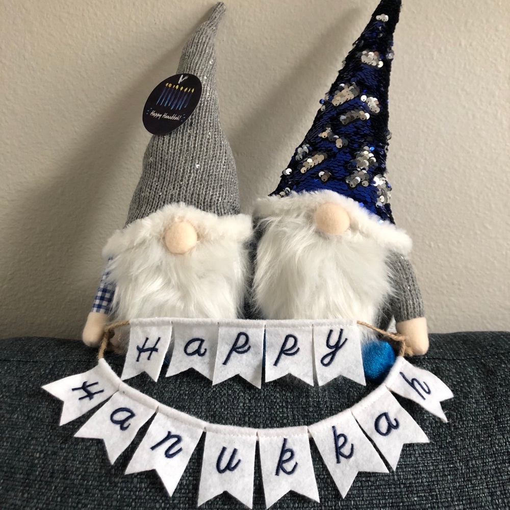 HANUKKAH Gnomes Set of 2 Holiday Home Decor